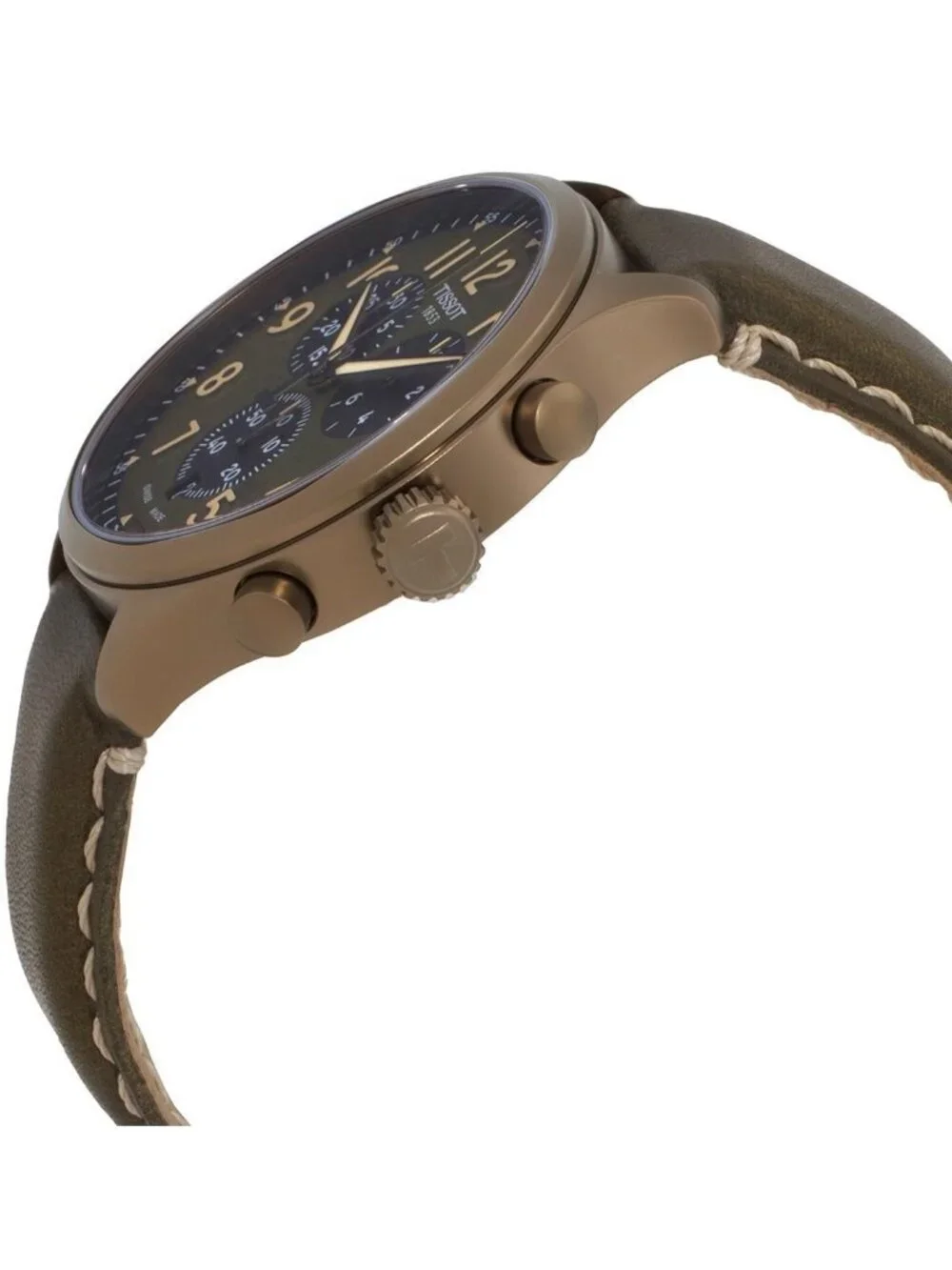 NWT Tissot Chrono XL Quartz Khaki Dial Men's Watch